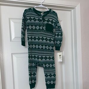 Tucker + Tate Green and White Fairasle Sweater Romper Size 18 months. New w/ tag